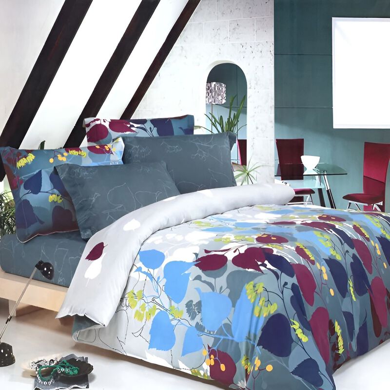Grapevine Leisure 100% Cotton Duvet Cover Set Soft Breathable Bedding Collection image number 0