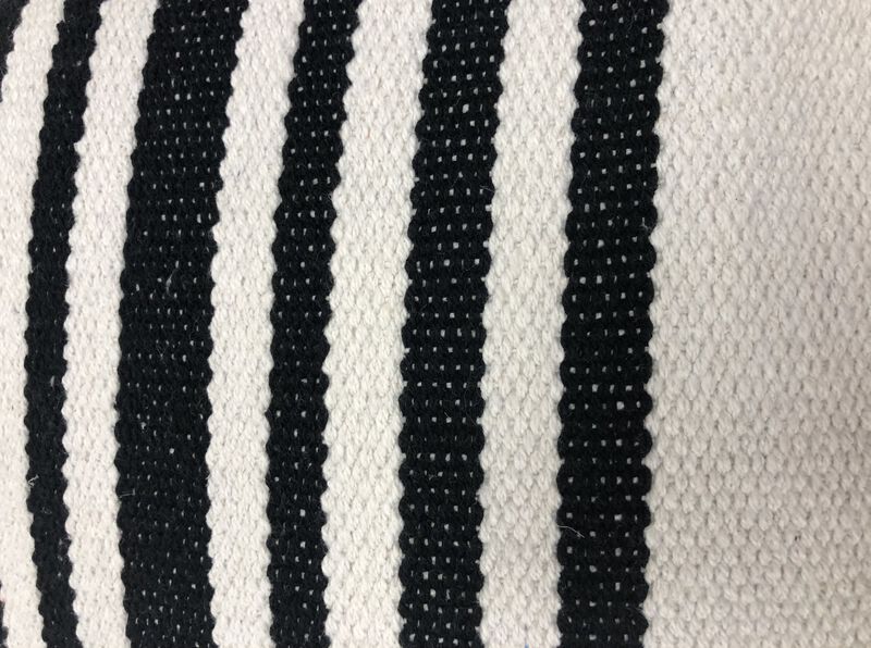 HomeRoots Set of Two Black and White Striped Cotton Throw Pillows image number 5