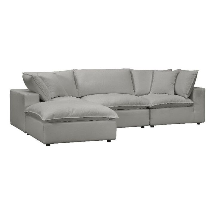 Cali Slate Performance Fabric Modular 4 Piece Sectional