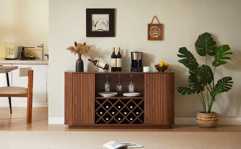 Nunzes Modern Wavy Curve Sideboard image number 1