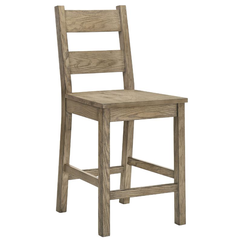 Dova Counter Height Chair Set of 2, Ladder Back, Vineyard Oak Brown image number 2