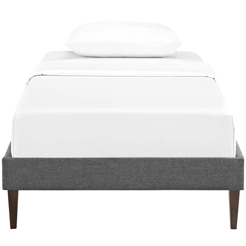 Modway - Tessie Twin Fabric Bed Frame with Squared Tapered Legs
