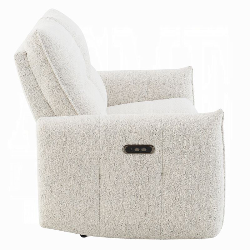 Lali Power Motion Recliner Loveseat with USB, Zero Gravity, Cream Chenille image number 4