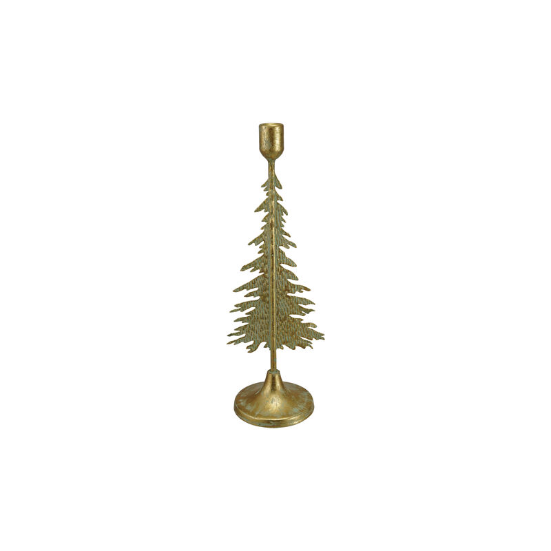 Patina Iron Tree Taper Candle Holder image number 0