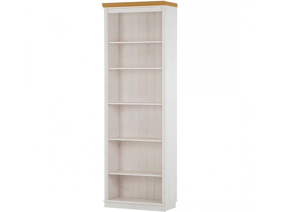 Anita Solid Wood 6 Shelf Open Bookcase
