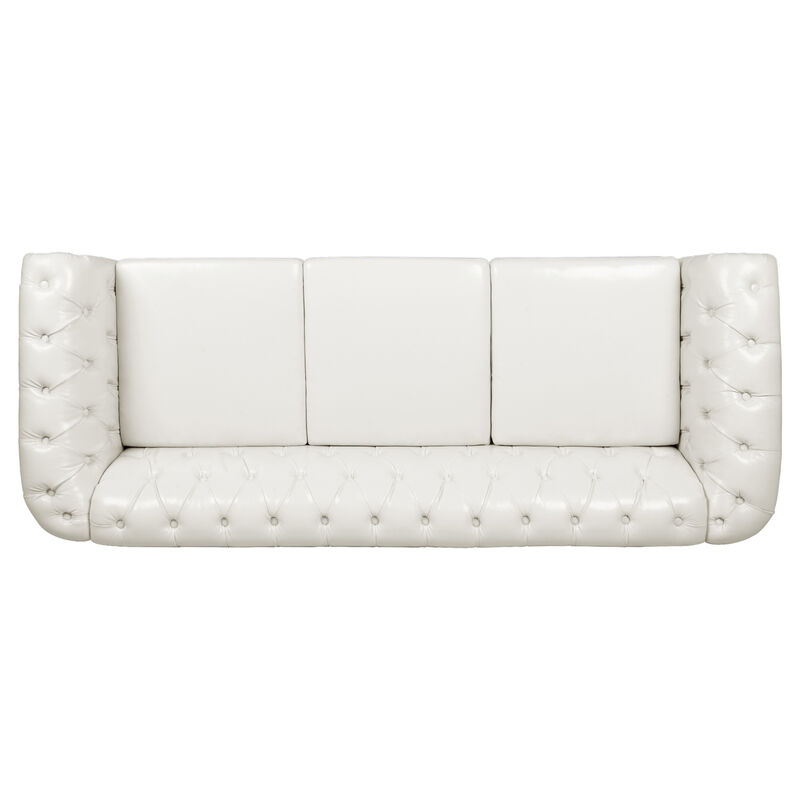 Rolled Arm Chesterfield 3 Seater Sofa image number 7