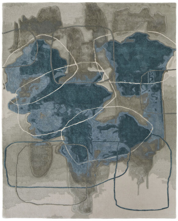 HomeRoots Abstract Hand Tufted Area Rug