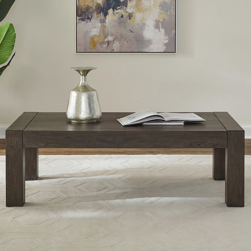 Liberty Furniture Cascade Falls Living Room Rectangular Cocktail Table - Satin Espresso image number 1