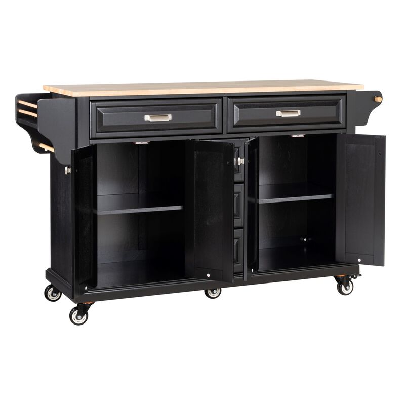 Streamdale Cambridge Natural Wood Top Kitchen Island with Storage image number 6