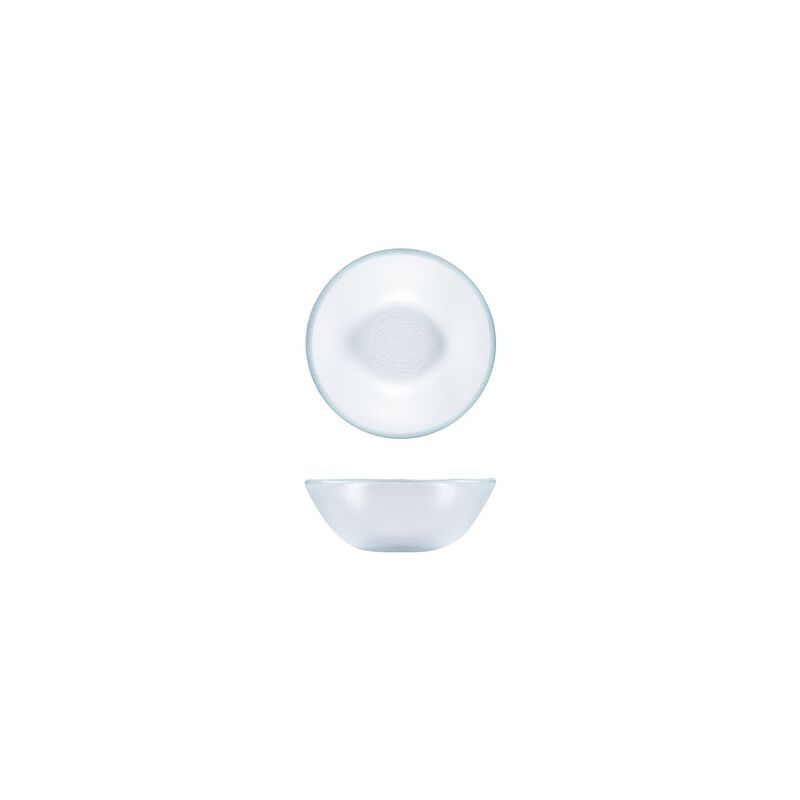 Turgla Fusion Glass dia.5.5" h:2" 14 oz. Round Clear Glass Bowl (Set of 2) image number 4