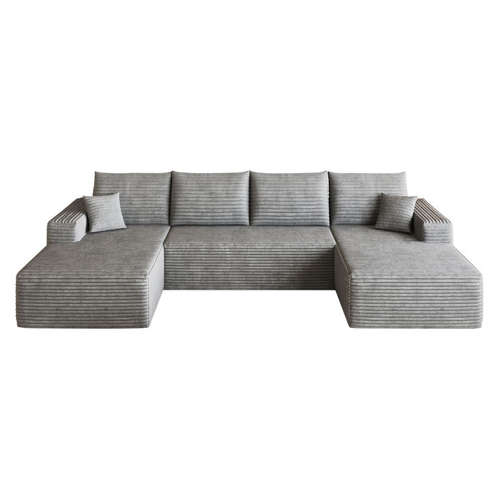 Vitpug 134" Comfort U Shaped Cloud Sectional Sofa