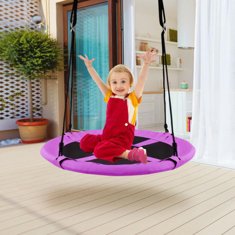 Hivvago Flying Saucer Tree Swing Indoor Outdoor Play Set