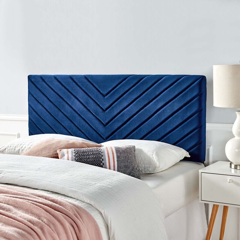 Modway - Alyson Angular Channel Tufted Performance Velvet Full / Queen Headboard image number 1