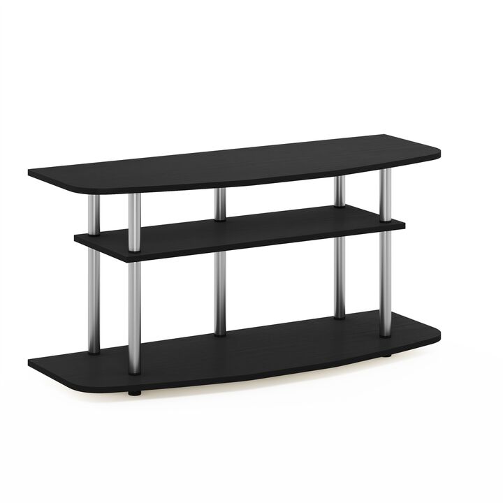 Furinno Furinno Frans Turn-N-Tube 3-Tier TV Stand for TV up to 46, Black Oak