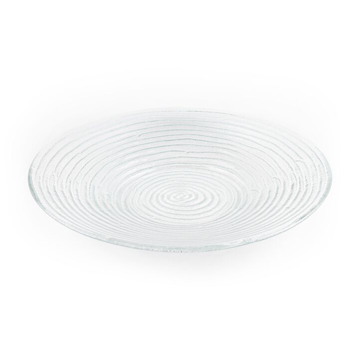 Glass Dinnerware dia.17.75" h:3" 4.5 qt. Round Clear Glass Bowl