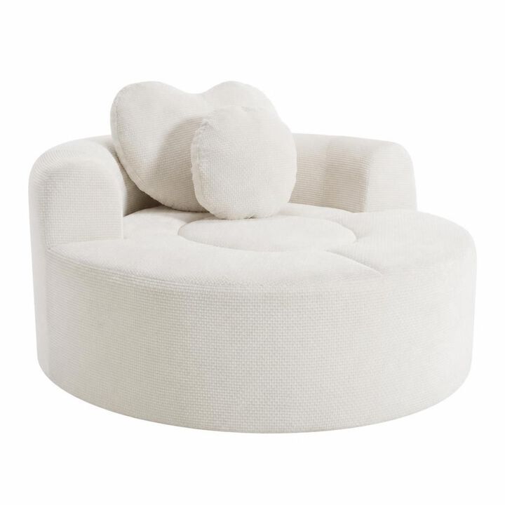 GOODSILO Multi-functional Round Memory Foam Sectional Convertible Sofa Bed Cloud Couch for Small Living Spaces, Apartments and Offices