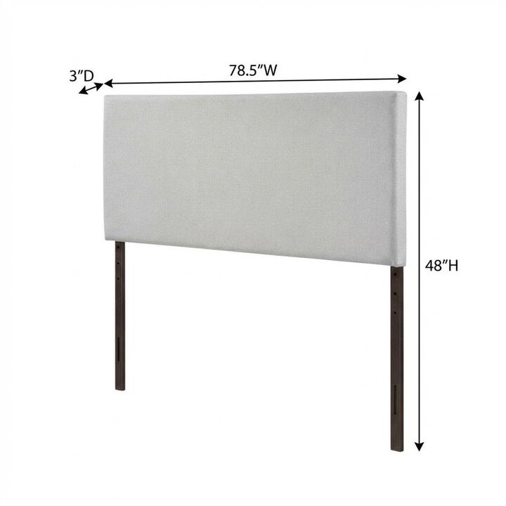 Upholstered Fabric King Headboard with Padded Design and Sturdy Construction