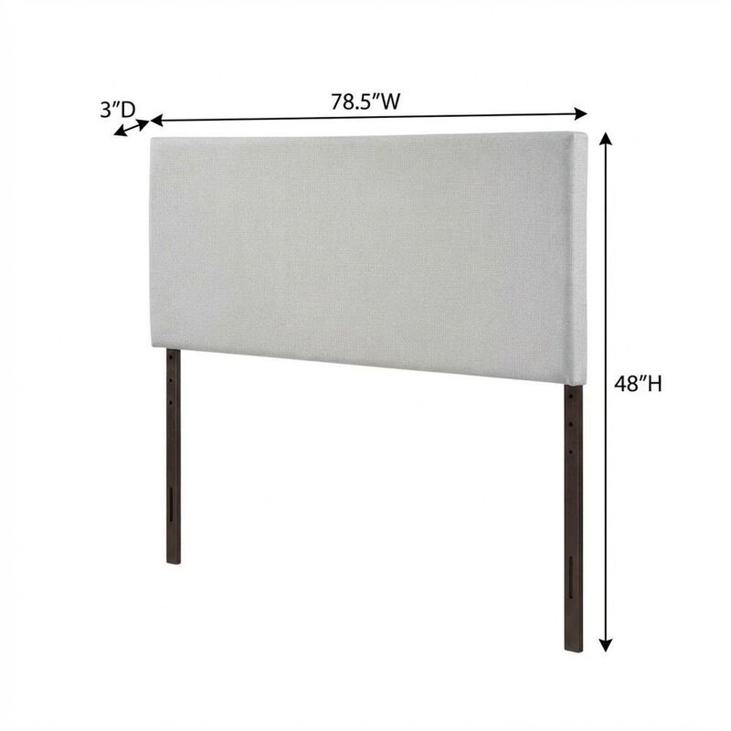Upholstered Fabric King Headboard with Padded Design and Sturdy Construction image number 1