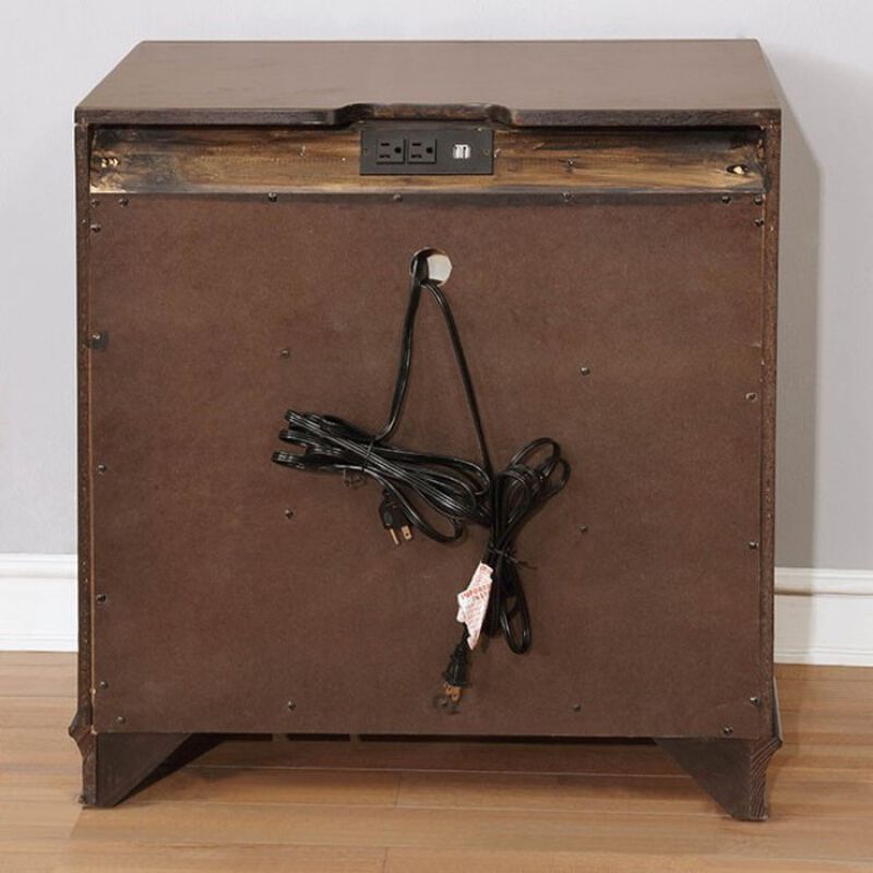 Streamdale Cherrywood 3-Drawer Nightstand w Nickel Knob image number 8