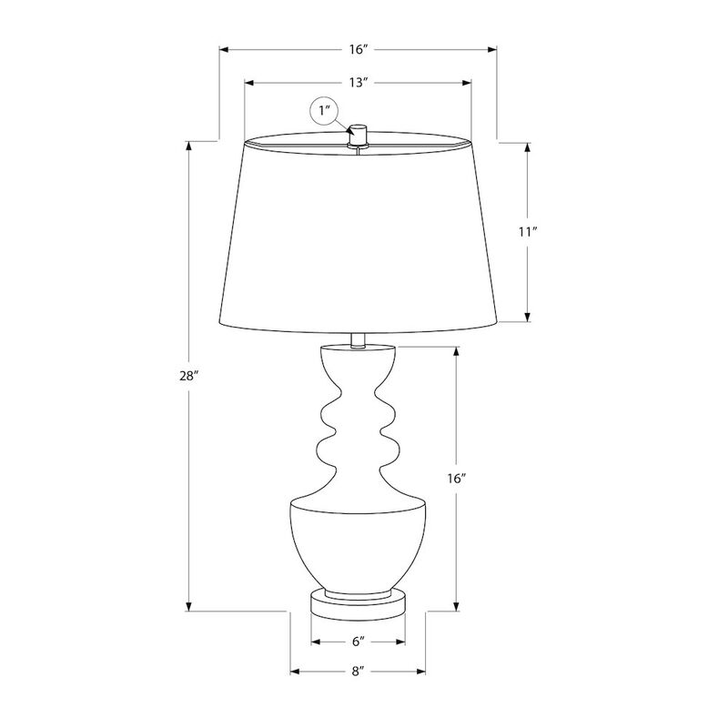 Lighting, 28"H, Table Lamp, Beige Resin, Beige Shade, Transitional
