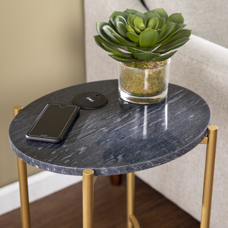 Padstow Side Table with Wireless Charging