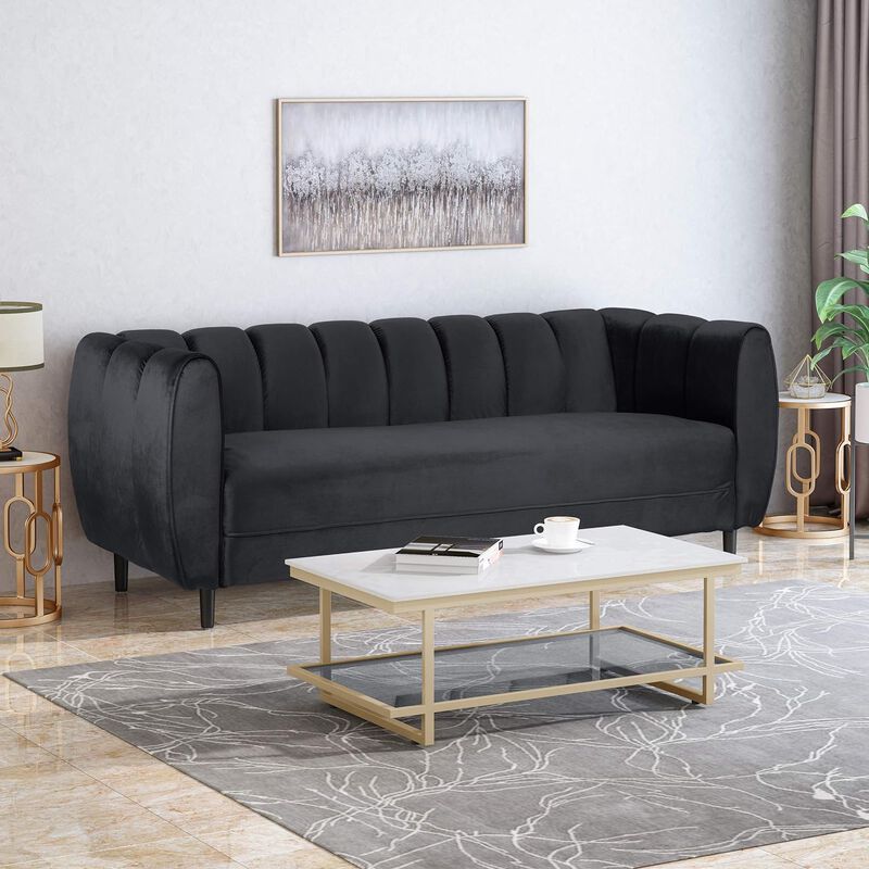 Merax Velvet 3-Seater Sofa