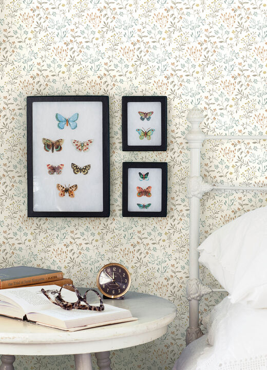 Tarragon Pastel Dainty Meadow Wallpaper