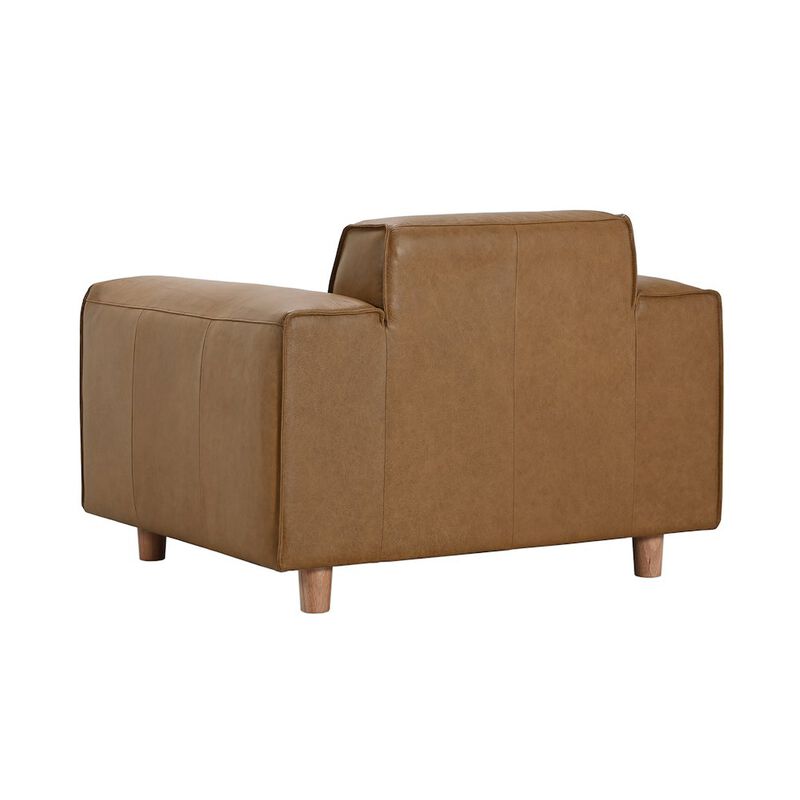 Porter Designs Nerio Top-Grain Leather Chair, Brown image number 3