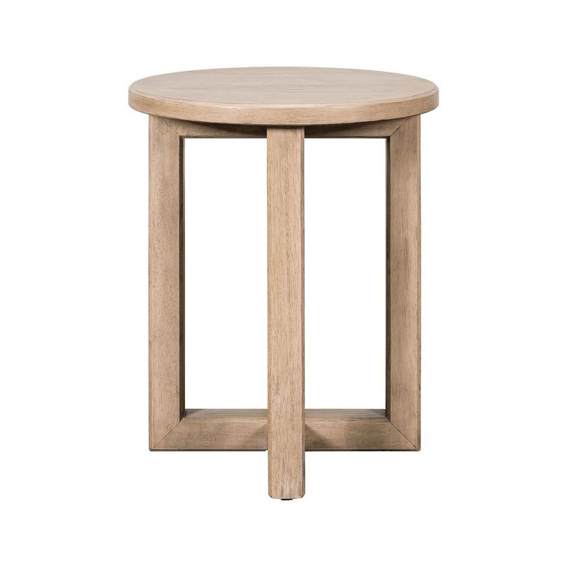 Liberty Furniture 3 Pc Living Room Set - Cocktail Table, Chairside Table  - Barley Buff Birch Wood image number 6
