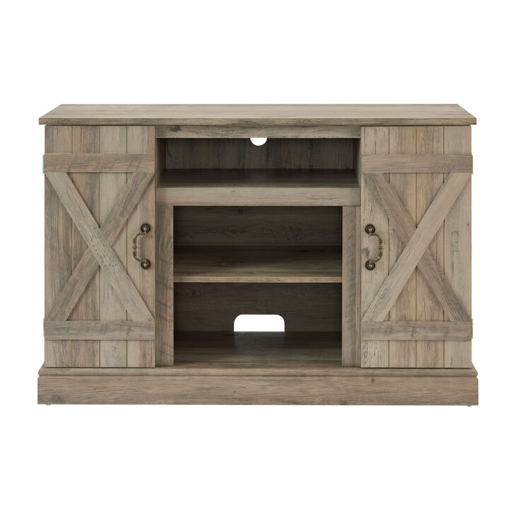 Streamdale Farmhouse TV Stand with Open/Closed Storage, 47" Wide