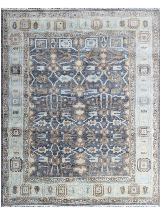Samarkand 9X12 Gray & Light Blue Rug