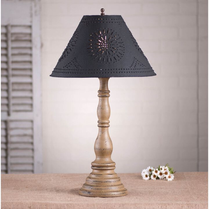 Davenport Lamp In Americana Pearwood With Shade