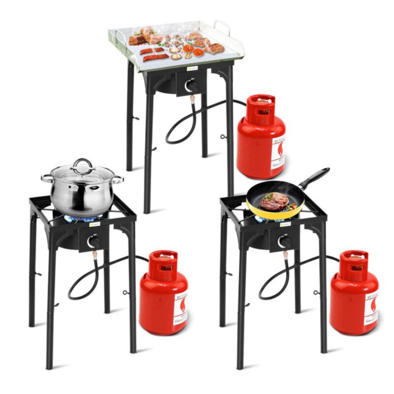 Hivvago 100 000-BTU Portable Propane Outdoor Camp Stove with Adjustable Legs