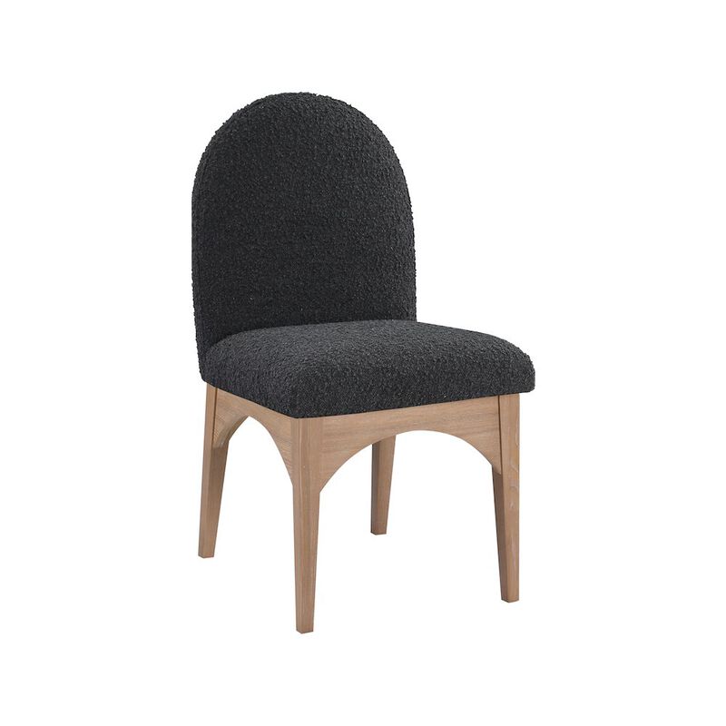 Meridian Furniture Waldorf Black Boucle Fabric Dining Chair