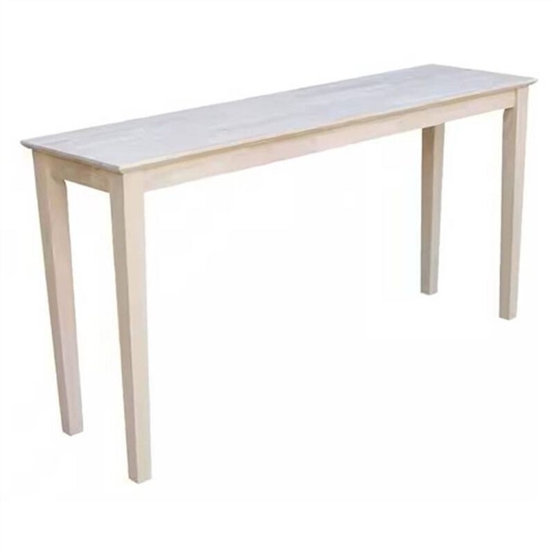Unfinished Solid Wood Farmhouse Console Sofa Table – Classic Farmhouse Style