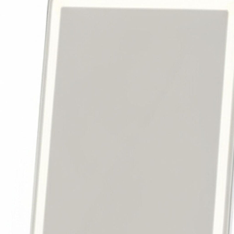 HomeRoots 64" Clear Lighted Freestanding and Wall Mount Frameless Full Length Mirror image number 2