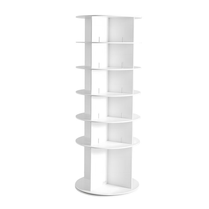 6 Tier Rotating Shoe Rack Tower, Spinning Shoe Organizer for Closet and Entryway