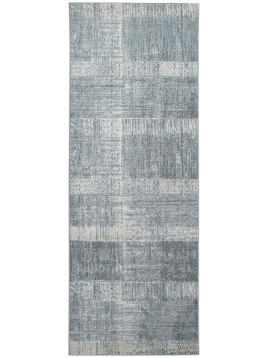 Azure 3413F White/Gray/Blue 2'10" x 7'10" Rug