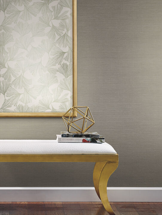 Shining Sisal Grasscloth White Wallpaper