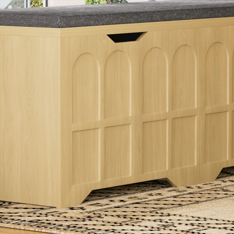 Crewis 3-Piece L-Shaped Wooden Storage Bench image number 6