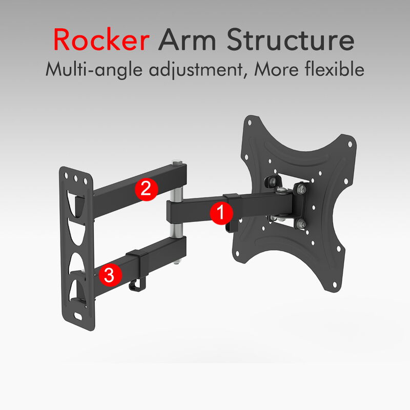 26-50 Inch TV Wall Mount Bracket, Adjustable and Rotatable TV Stand image number 4