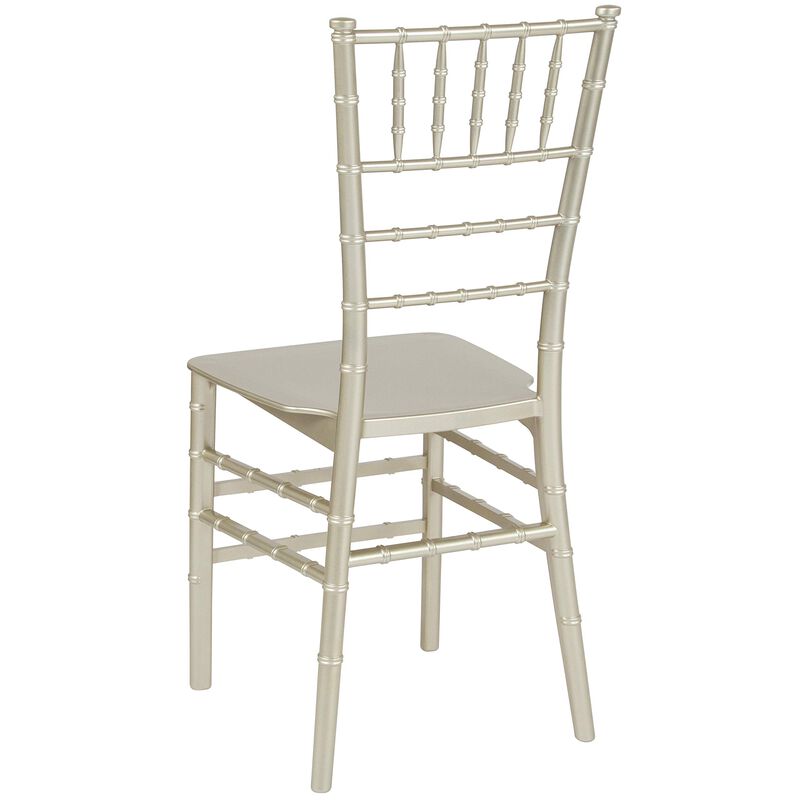 Flash Furniture HERCULES Series Champagne Resin Stacking Chiavari Chair