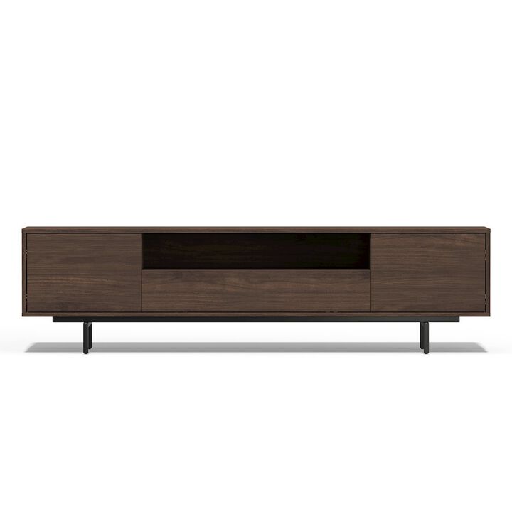 Comfort Pointe Avichi Walnut Laminate 3 Door TV Console