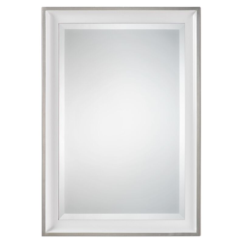 Uttermost Lahvahn White Silver Mirror