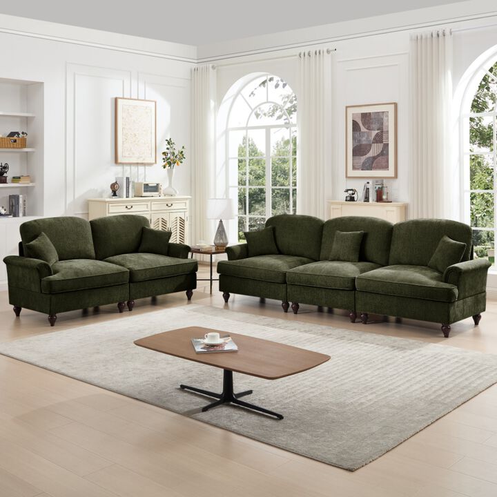 Baxpaf Mid-Century Modern Modular Sofa Set