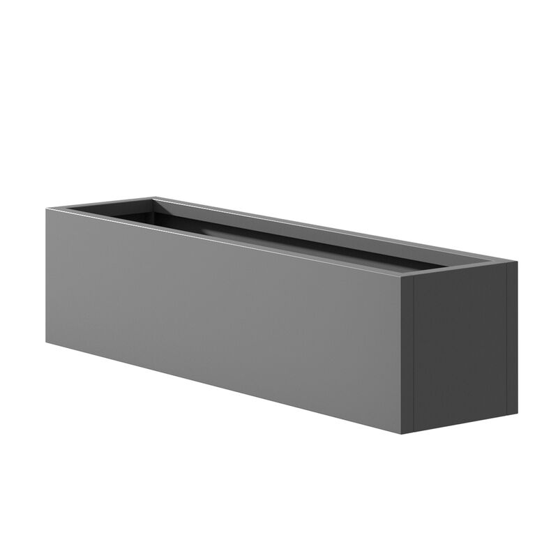 Metal Rectangular Planter with Drainage Holes