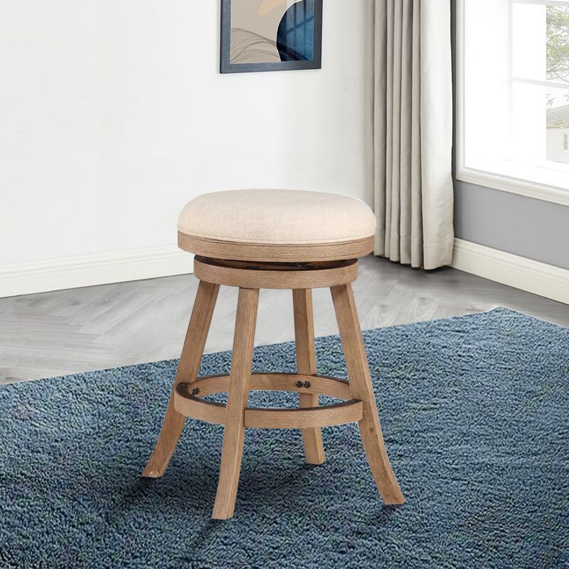 Liam Wood Counter Stool, Swivel Seat, High Density Foam Cushion image number 6