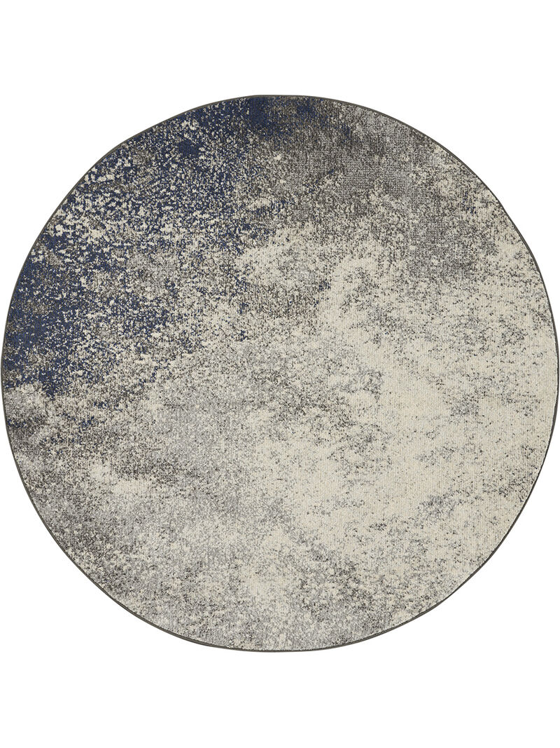 Passion PSN10 Charcoal/Ivory 4' x Round Rug
