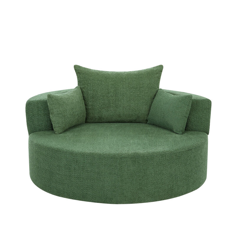 Merax Swivel Round Sofa Accent Barrel Chair for Living Room