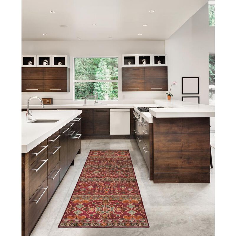 Linon Washable Neil Garnet/Ivory, Rug image number 5